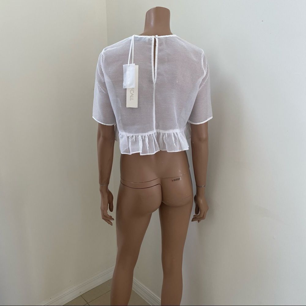 NEW Alice McCall About Us White Sheer Crop Top 0 - Picture 6 of 7